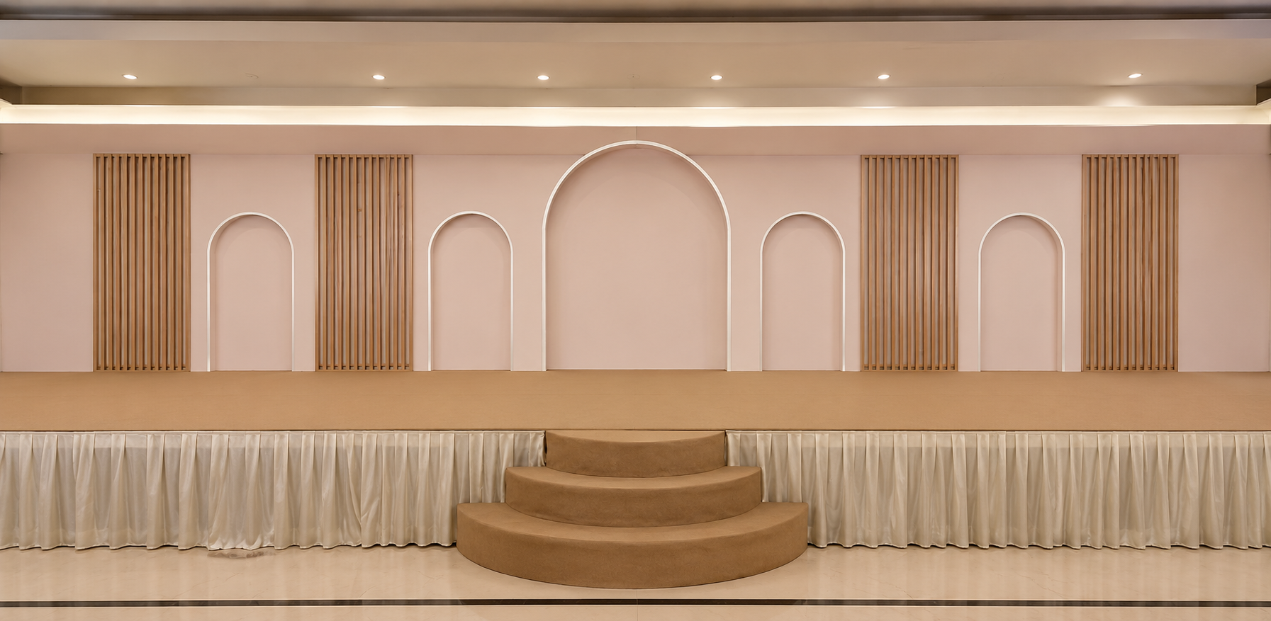 Rose Gold Reception before the setup